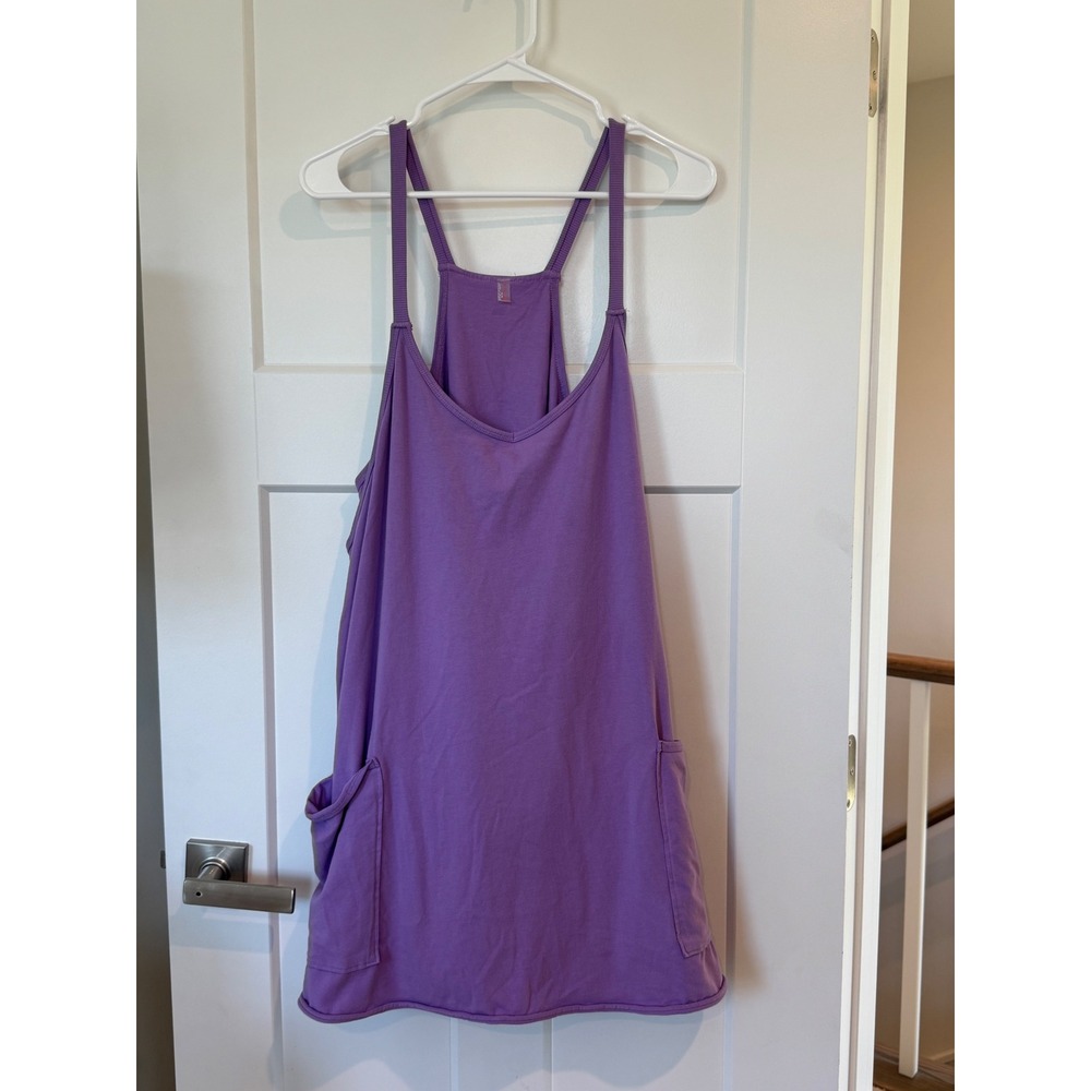 FP Movement Free People Hot Shot Mini Dress Purple XL Sleeveless Pockets